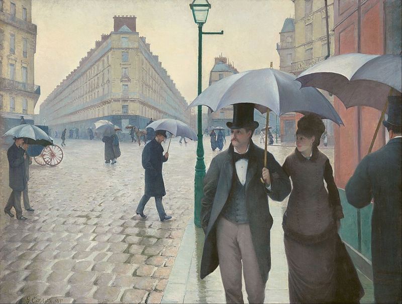 Paris Street; Rainy Day by Gustave Caillebotte, 1877