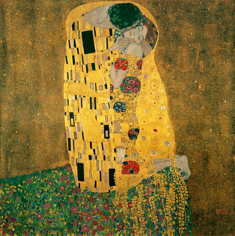 The Kiss by Gustav Klimt, 1908
